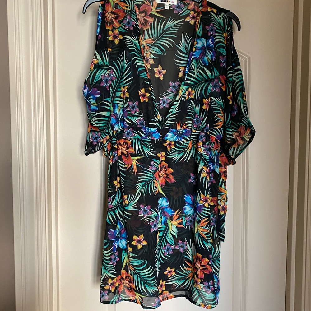 Miken Swim floral print cover up
